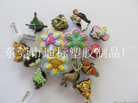 PVC软胶鞋花，滴胶卡通鞋花