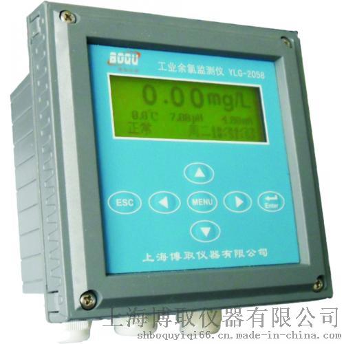 游泳池专用在线余氯分析仪，YLG-2058中文在线余氯分析仪