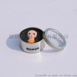 厂家定制 金属罐 公仔U盘包装铁盒 冰箱贴包装铁盒 礼品盒