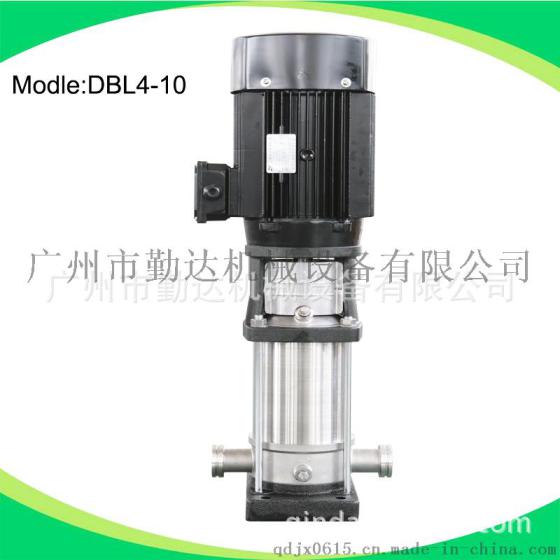 广州厂家直销立式不锈钢多级管道泵DBL4-10 2.2kw电驱动