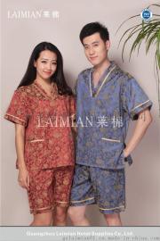 桑拿服加大码丝棉贡缎汗蒸服桑拿服浴服浴衣莱棉厂家直销